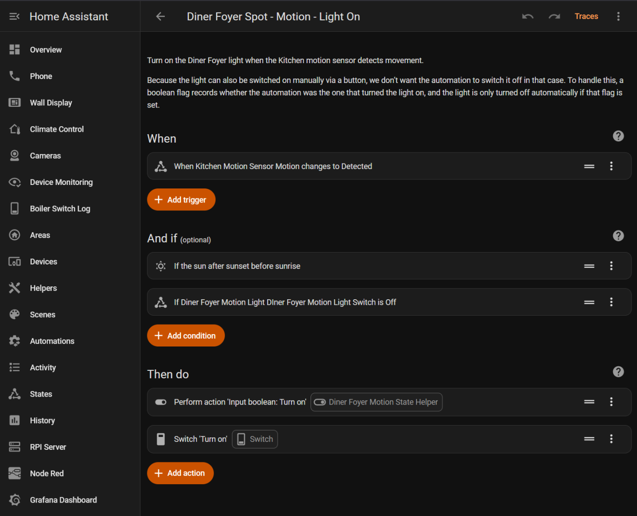 Motion Triggered Light
